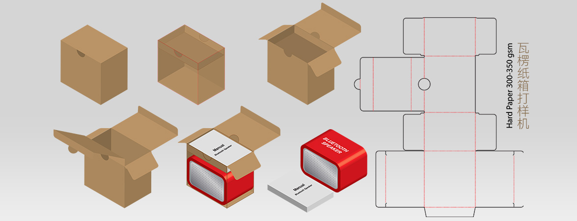 廣告包裝瓦楞紙盒材料數控切割機應用